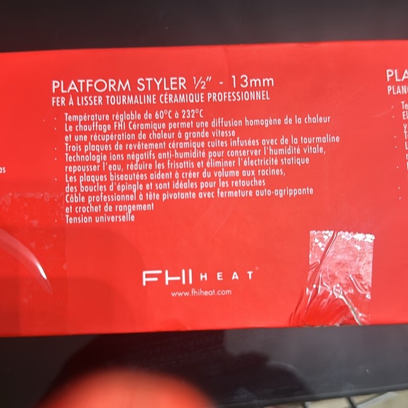 FHI HEAT Platform Pro Styling Tourmaline Hair Straightener Hair Types, 1/2 Inch - Picture 7 of 9